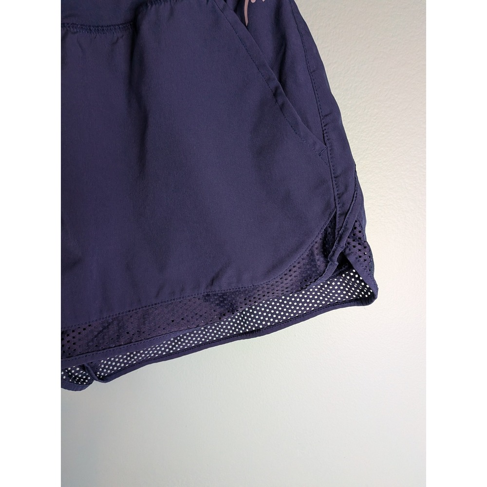 HEAD Womens Navy Blue Athletic Running Shorts Mesh Trim Pockets Size Small